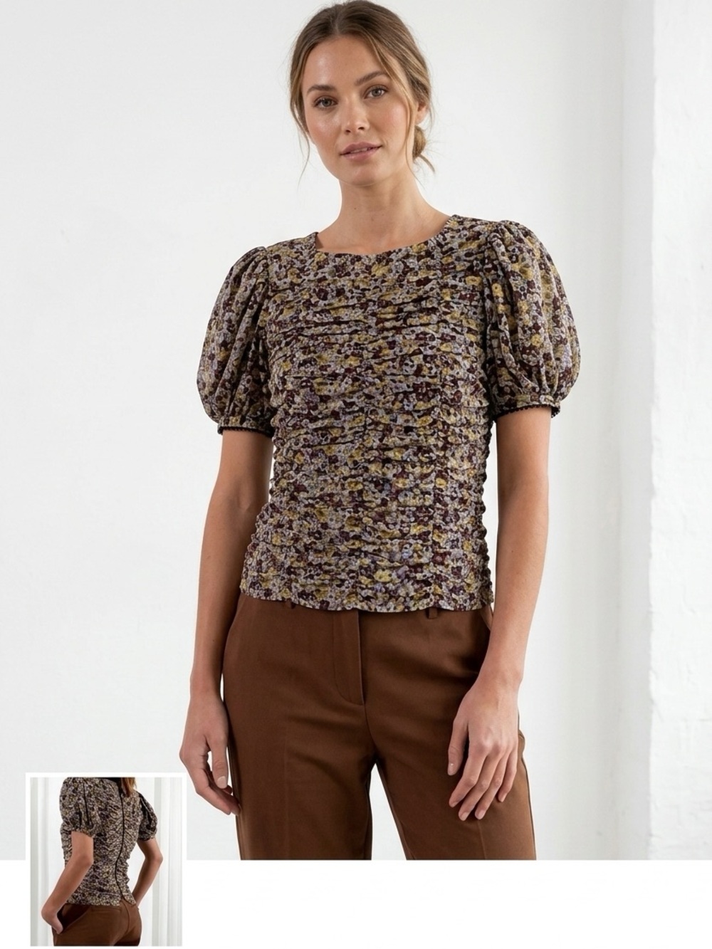 Birgitte Herskind Reese Blouse Flower 
Size 36 EUR Danish Designer 4 CDN